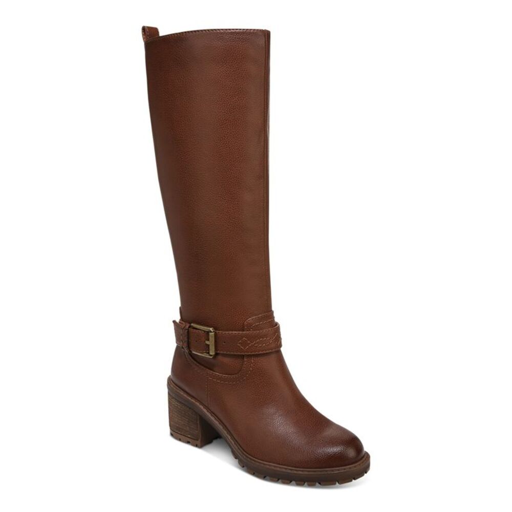 ZODIAC Womens Brown Goring Georgia Round Toe Block Heel Zip-Up Riding Boot 7.5 M